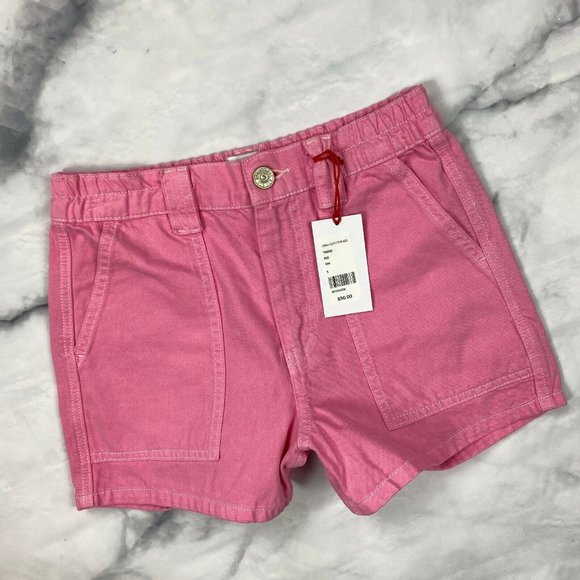 BDG High Rise Denim Jean Shorts Size Small Womens Pink Mom Elastic Waist - Picture 1 of 7